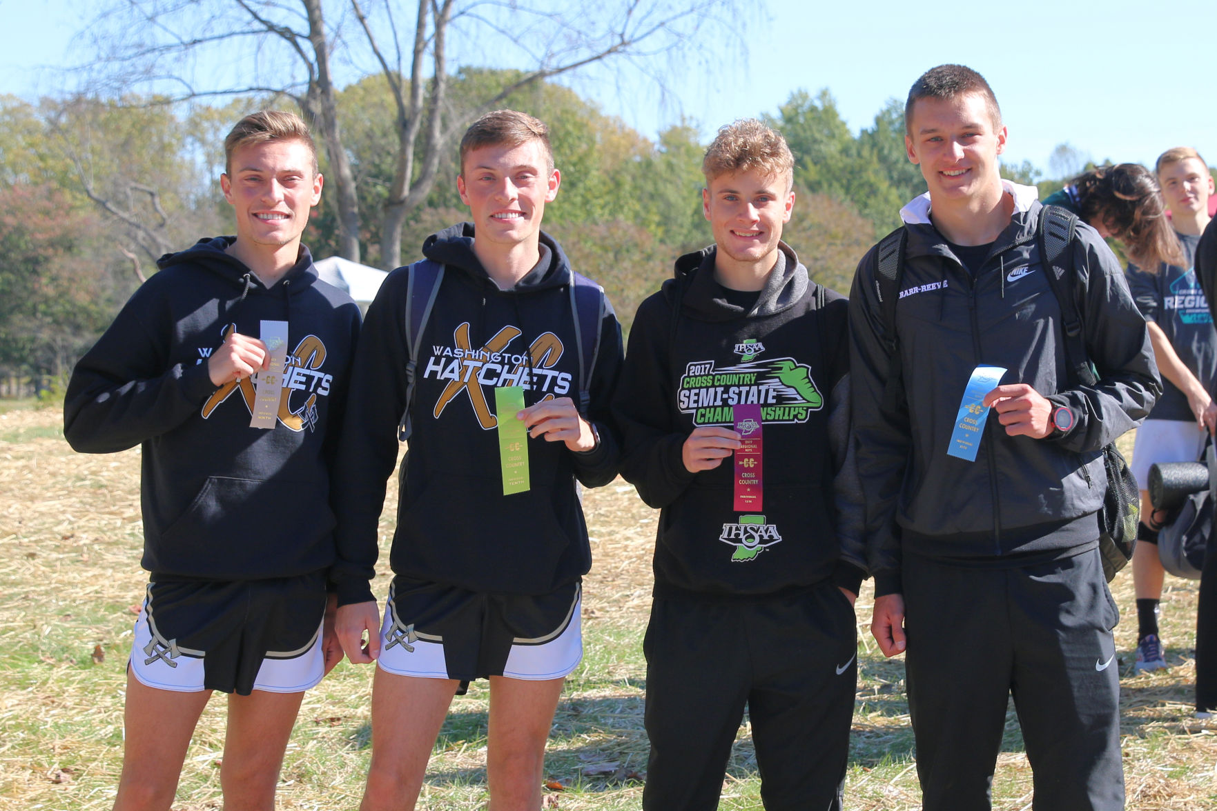 Advancing cross country boys